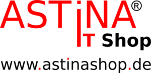 www.Astinashop.de Astina Firmenlogo, stilisiertes A in Rot und Weiß.