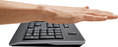 "Fujitsu USB KB951 PalmM2 Tastatur – ergonomische, robuste und umweltfreundliche Tastatur mit präzisen Tastenanschlägen, ideal für Büro und Homeoffice, unterstützt grüne IT."